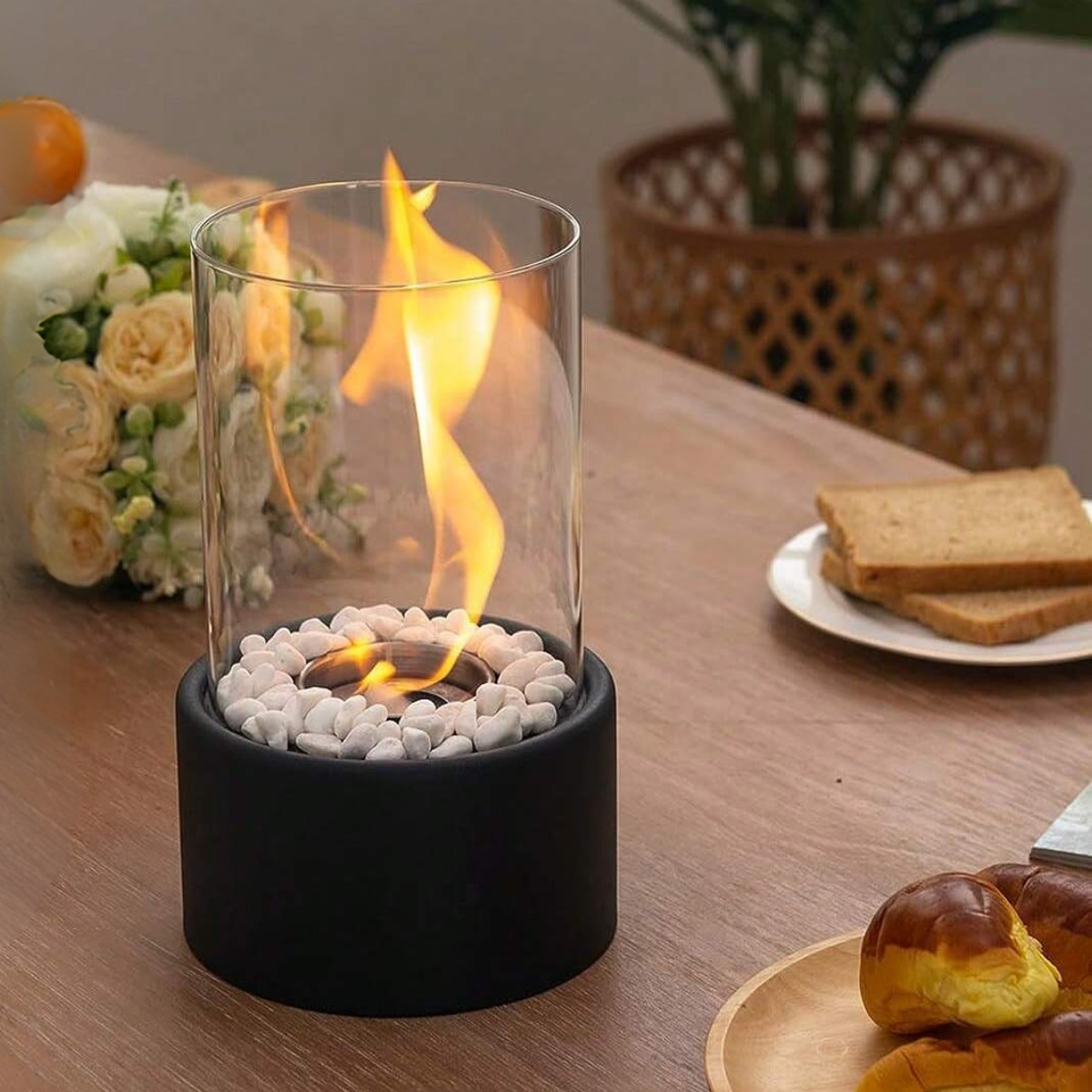FlameAura | Bioethanol Table Fireplace – Smoke-Free Flame & Modern Design