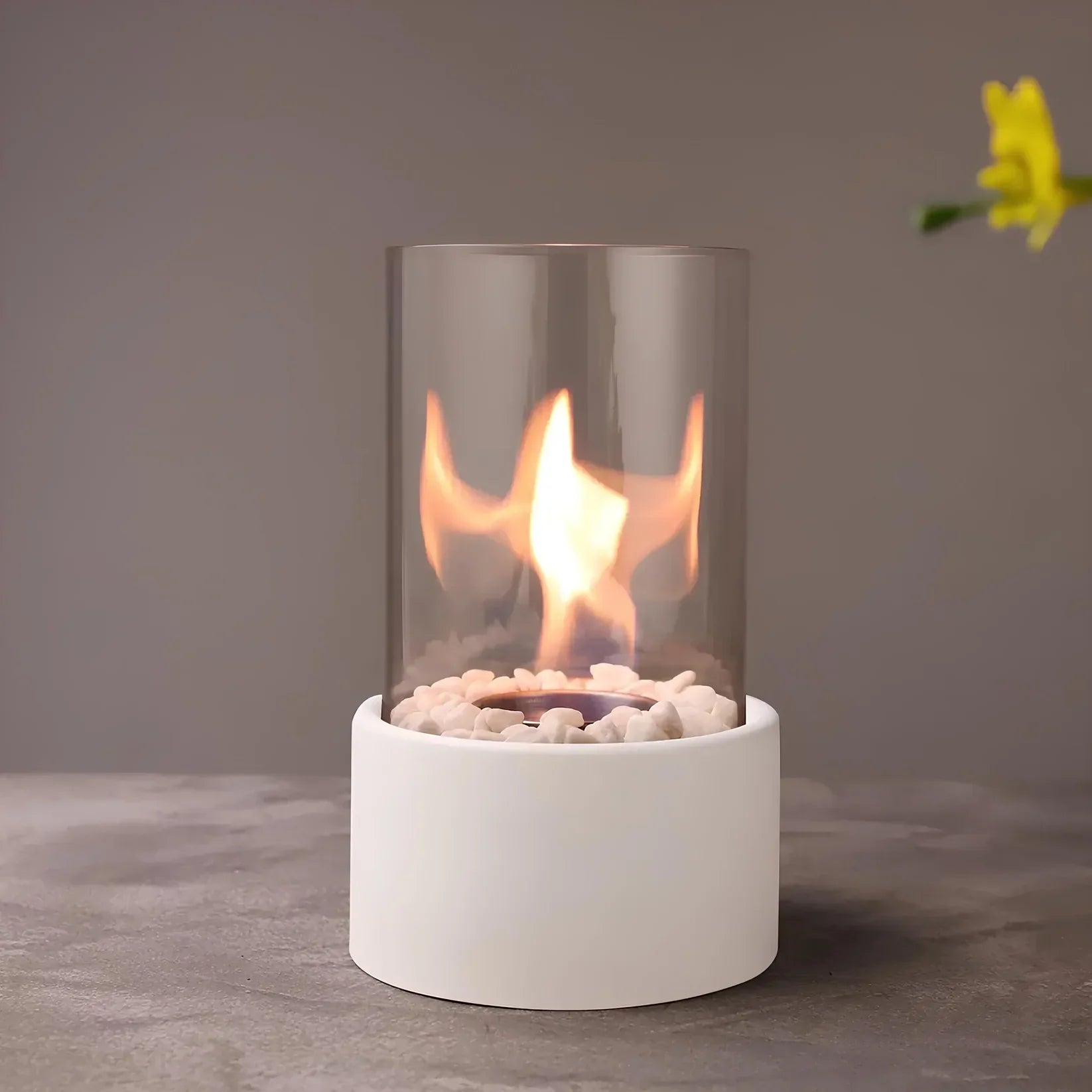 FlameAura | Bioethanol Table Fireplace – Smoke-Free Flame & Modern Design