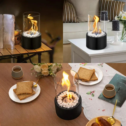 FlameAura | Bioethanol Table Fireplace – Smoke-Free Flame & Modern Design