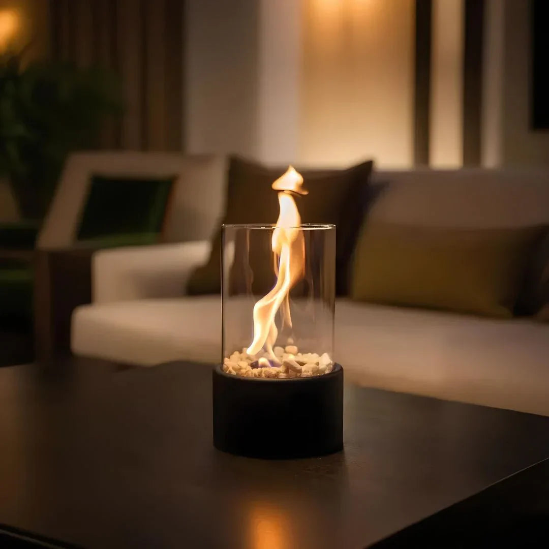 FlameAura | Bioethanol Table Fireplace – Smoke-Free Flame & Modern Design