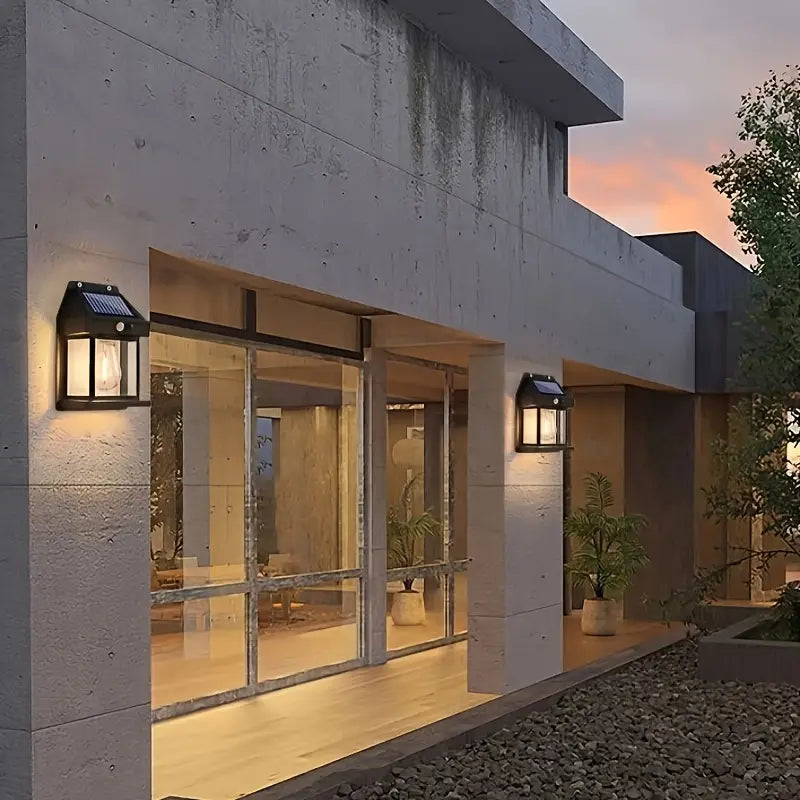 SolarGuard | Outdoor Wall Light – Motion Sensor & All-Night Illumination