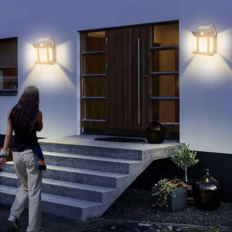 SolarGuard | Outdoor Wall Light – Motion Sensor & All-Night Illumination