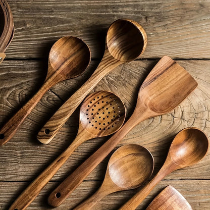 EcoSavor | Wooden Utensil Set – Stylish Sustainable Cooking