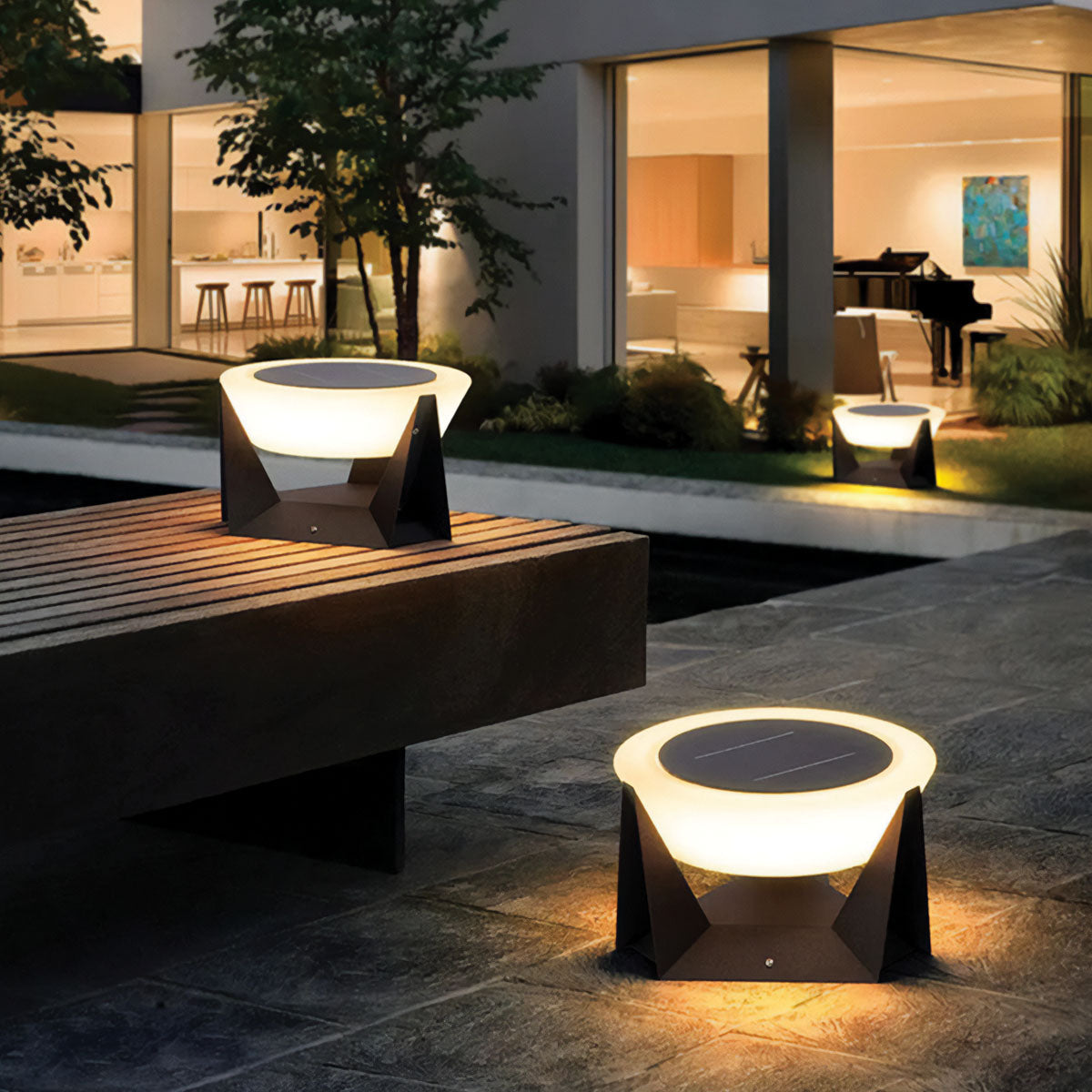 Modern Stainless Steel Solar Garden Lamp IP65 with Adjustable LED for Solar Outdoor Lighting 3