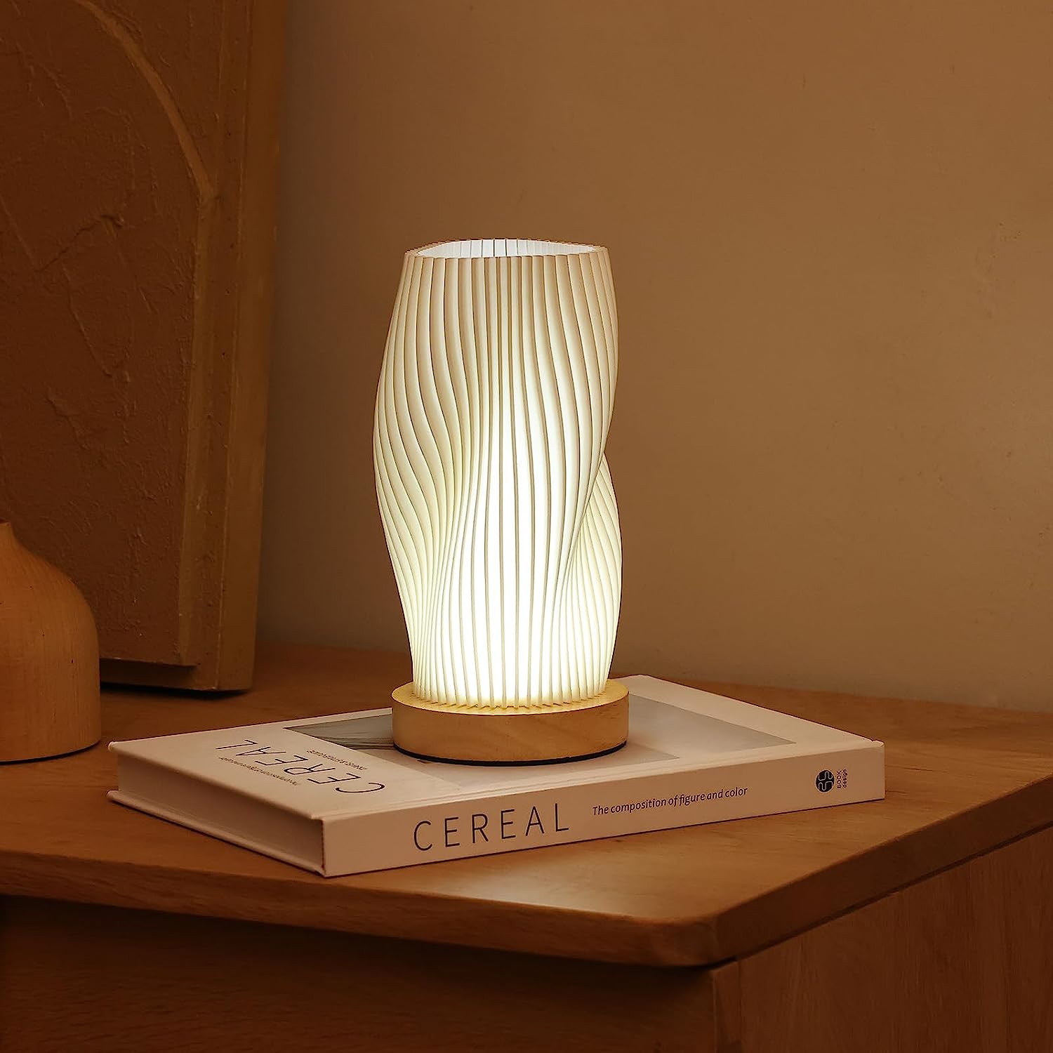 Wavecrest Dimmable Bedside Lamp with Metal Shade and USB – Contemporary Design and Adjustable Lighting 3