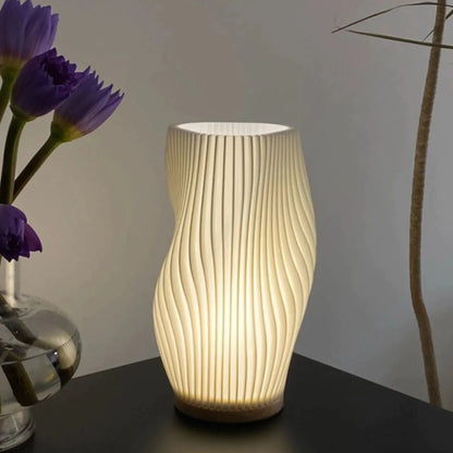 Wavecrest Dimmable Bedside Lamp with Metal Lampshade and USB – Contemporary Design and Adjustable Lighting 4