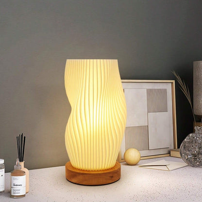 Wavecrest Dimmable Bedside Lamp with Metal Lampshade and USB – Contemporary Design and Adjustable Lighting 5