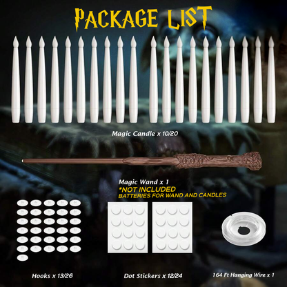 Levitara - Flameless Floating Taper Candle Set Decoluxe.co.uk
