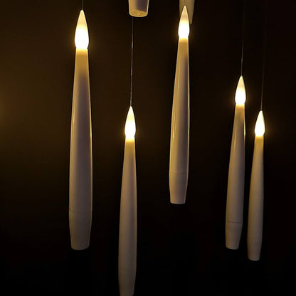 Levitara - Flameless Floating Taper Candle Set Decoluxe.co.uk