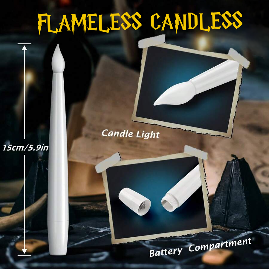 Levitara - Flameless Floating Taper Candle Set Decoluxe.co.uk