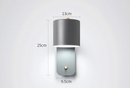 Lumivex - Cylindrical LED Indoor Wall Light With Switch Decoluxe.co.uk