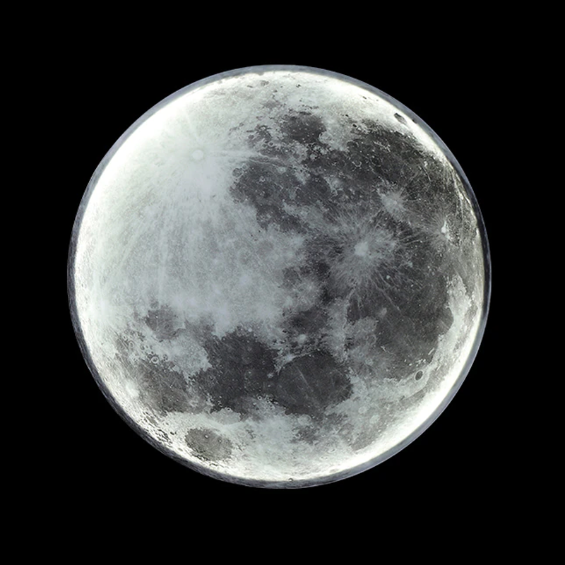 MoonGlow | LED Wall Lamp – Dimmable Lunar Design with Remote