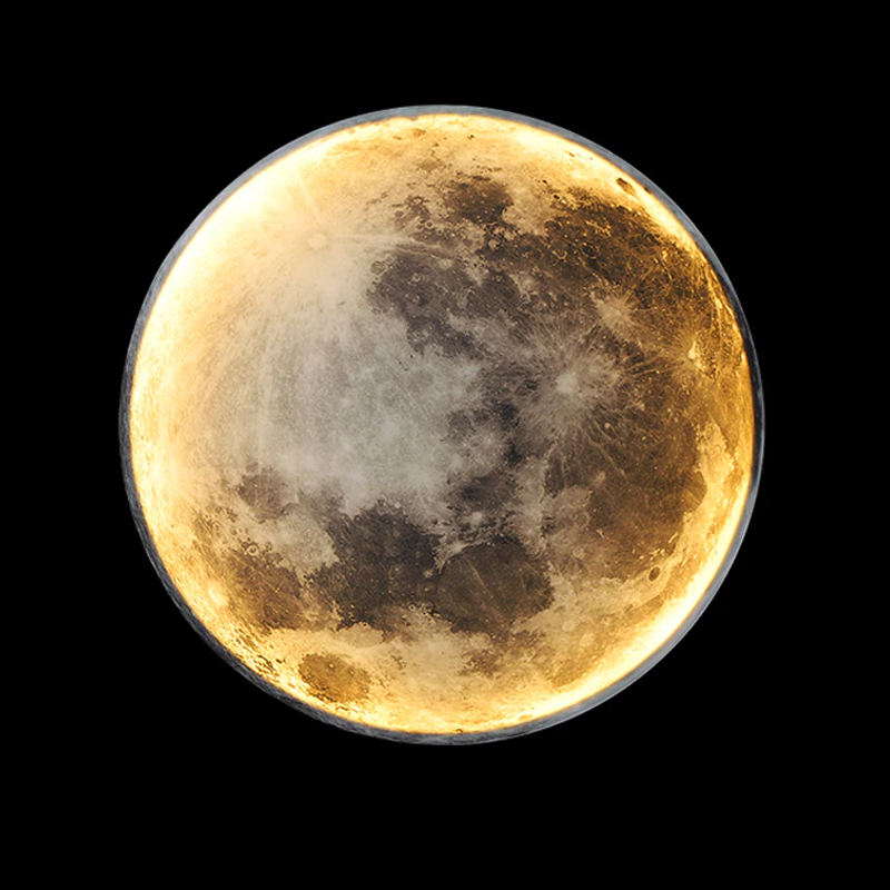 MoonGlow | LED Wall Lamp – Dimmable Lunar Design with Remote