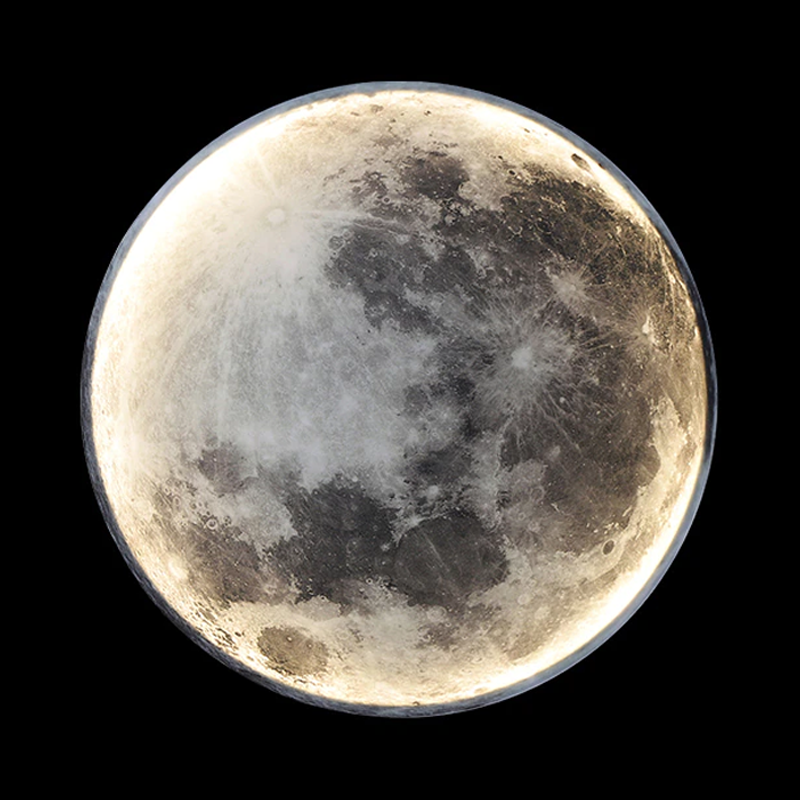 MoonGlow | LED Wall Lamp – Dimmable Lunar Design with Remote
