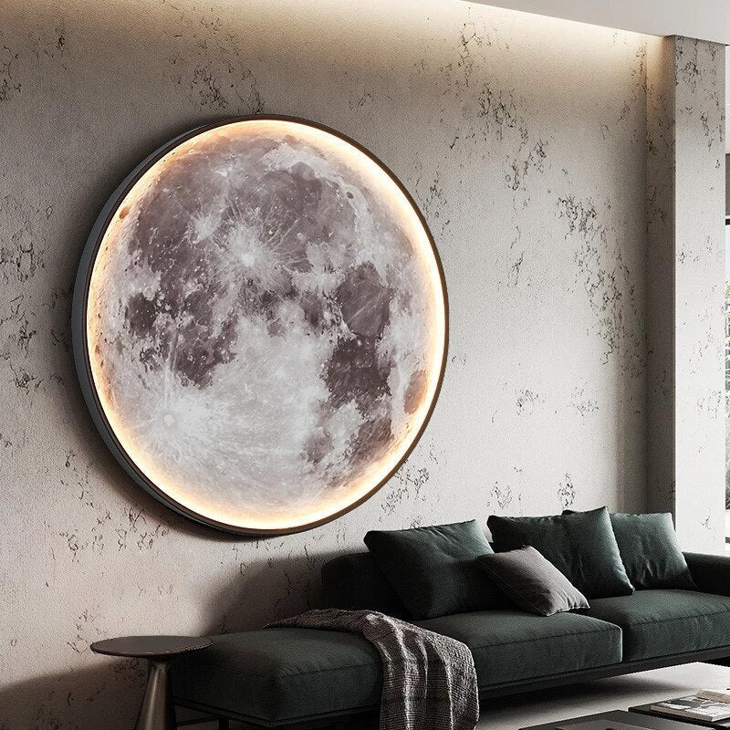MoonGlow | LED Wall Lamp – Dimmable Lunar Design with Remote