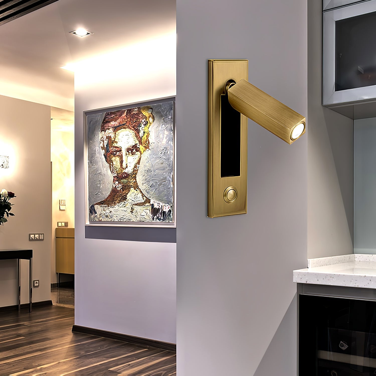 Modern LED Bedside Wall Lamps - Adjustable Sconce with Hidden Switch, Dimmable 6