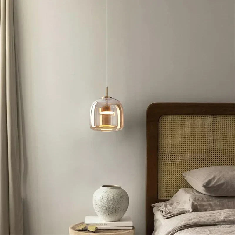 LumaSphere | Pendant Light – Elegant Amber Glow for Modern Interiors
