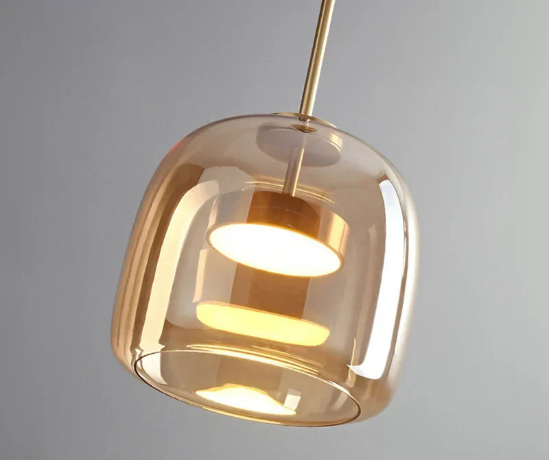 LumaSphere | Pendant Light – Elegant Amber Glow for Modern Interiors