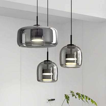 LumaSphere | Pendant Light – Elegant Amber Glow for Modern Interiors