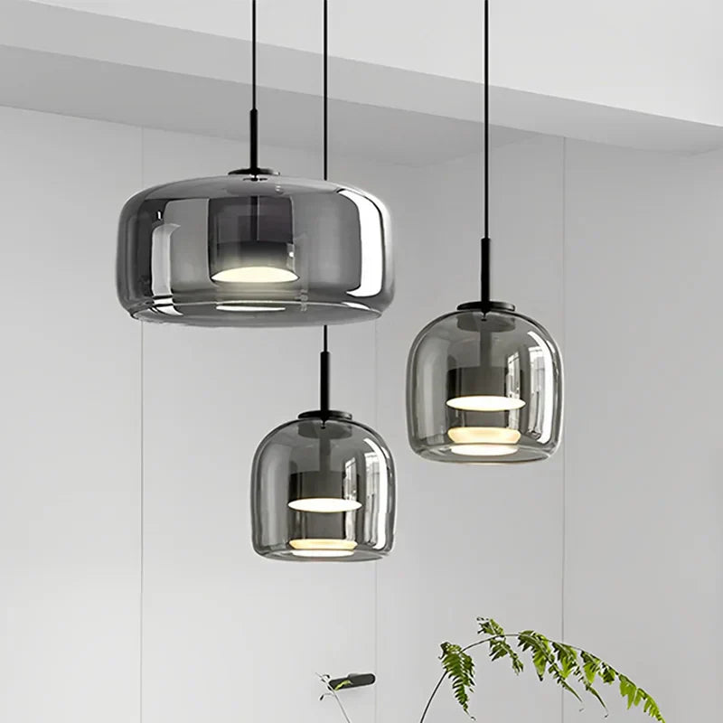 LumaSphere | Pendant Light – Elegant Amber Glow for Modern Interiors