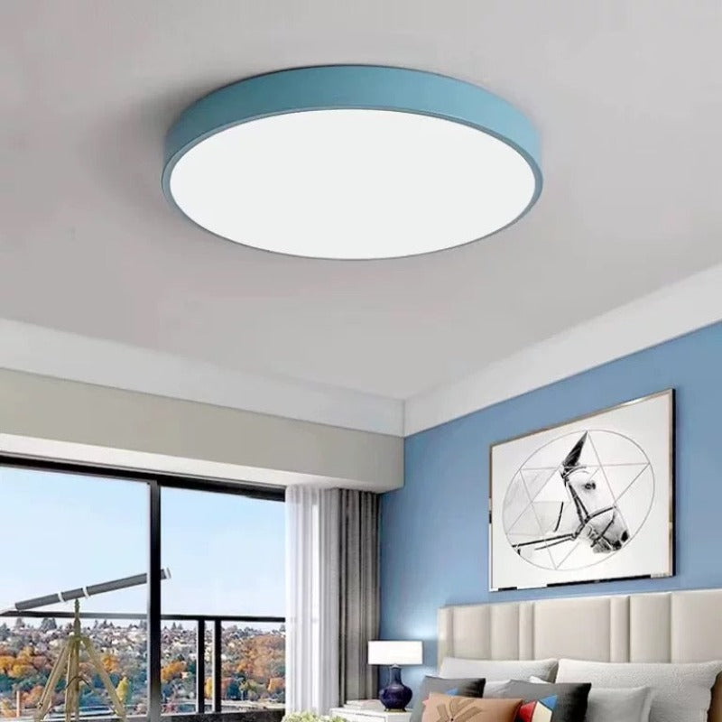 GlowRing | Ceiling Light – Ultra-Slim LED with Pastel Elegance