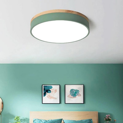 Scandinavian Design Ceiling Light in Natural Wood and Metal – Minimalist Light Fixture for Living Room 1