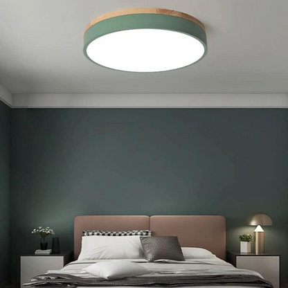 Scandinavian Design Ceiling Light in Natural Wood and Metal – Minimalist Light Fixture for Living Room 3