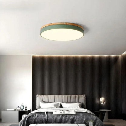 Scandinavian Design Ceiling Light in Natural Wood and Metal – Minimalist Light Fixture for Living Room 4
