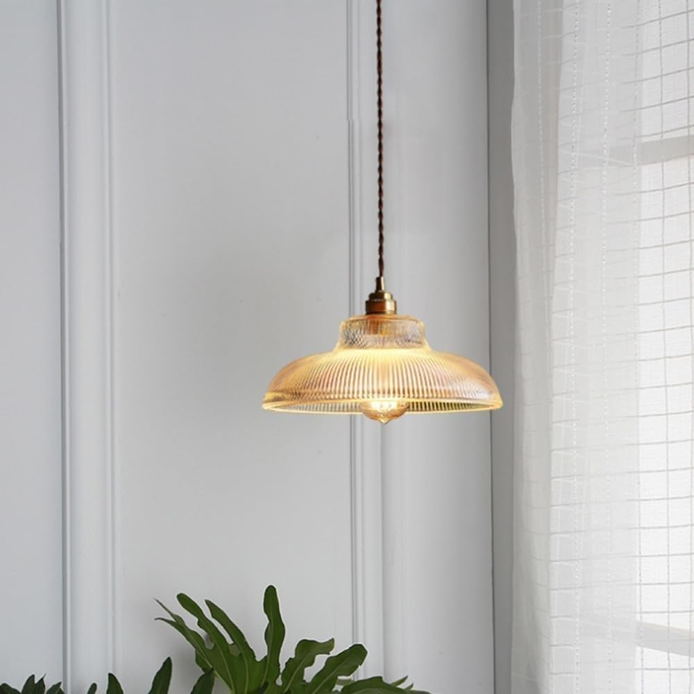 Elegant Crystal LED Ceiling Light for Living Room – Classic Retro Design with Glass Shade, Adjustable Length 2