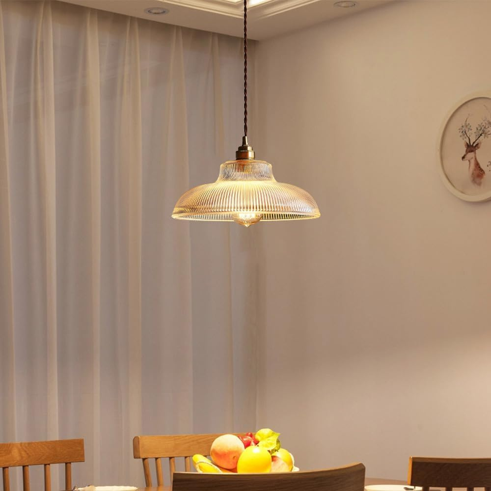 Elegant Crystal LED Ceiling Light for Living Room – Classic Retro Design with Glass Shade, Adjustable Length 4
