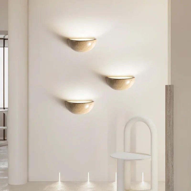 GlowStone | LED Wall Light – Elegant Rustic Charm for Home Interiors