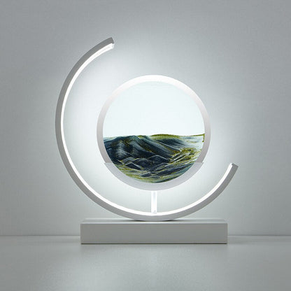 TranquilGlow | Sand Table Lamp – Relaxing Art Light for Calm Spaces