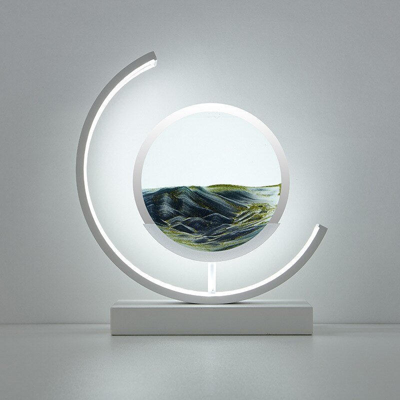 TranquilGlow | Sand Table Lamp – Relaxing Art Light for Calm Spaces