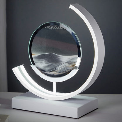 TranquilGlow | Sand Table Lamp – Relaxing Art Light for Calm Spaces