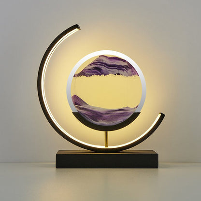 TranquilGlow | Sand Table Lamp – Relaxing Art Light for Calm Spaces