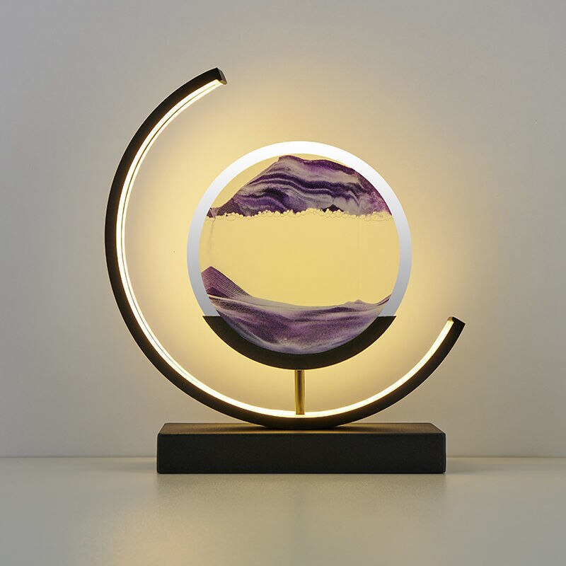 TranquilGlow | Sand Table Lamp – Relaxing Art Light for Calm Spaces