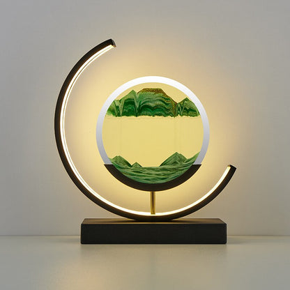 TranquilGlow | Sand Table Lamp – Relaxing Art Light for Calm Spaces