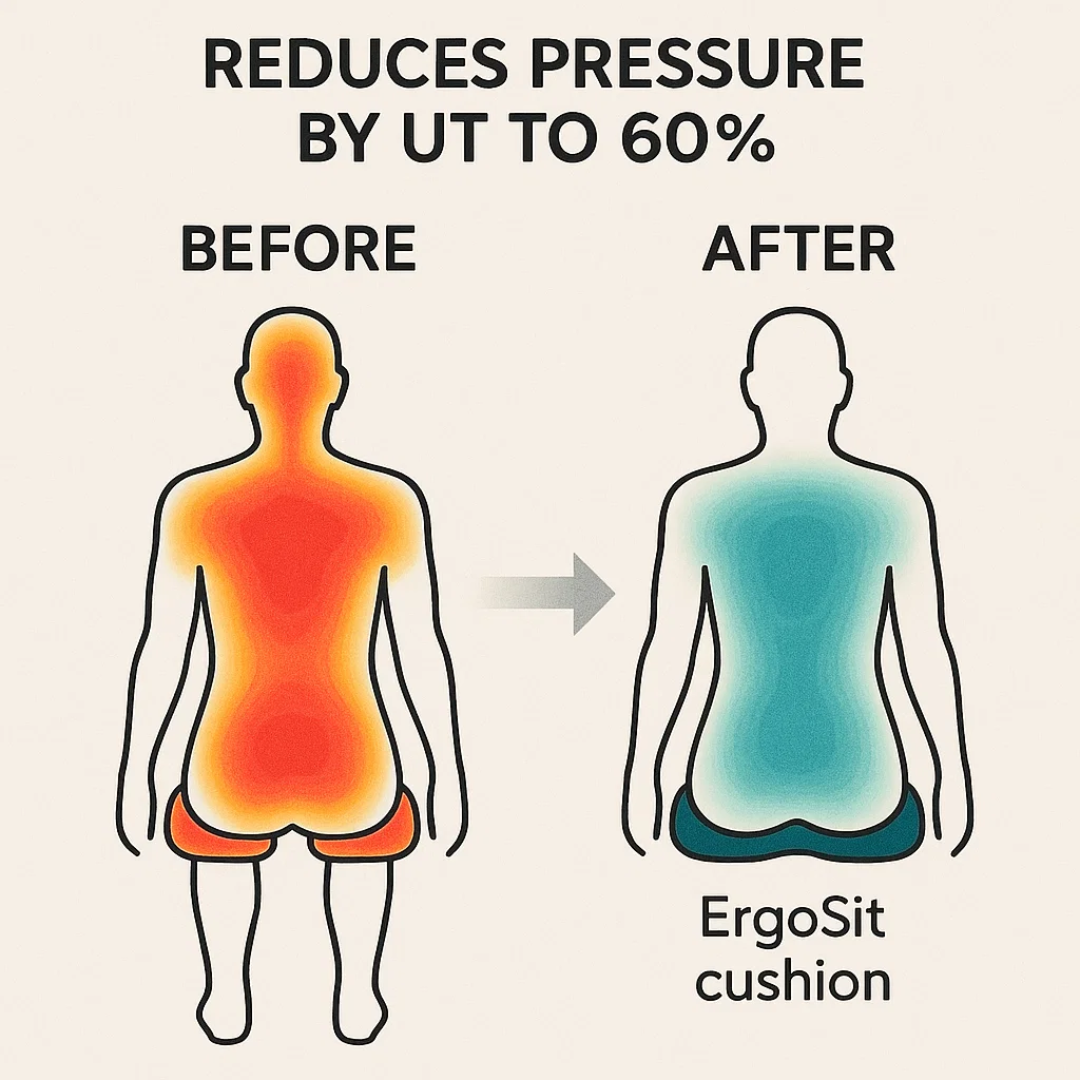 Seatwell - Contoured Ergonomic Seat Cushion Decoluxe.co.uk