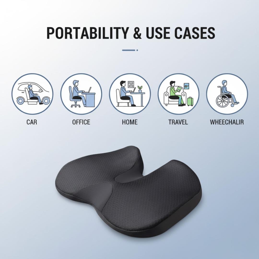 Seatwell - Contoured Ergonomic Seat Cushion Decoluxe.co.uk