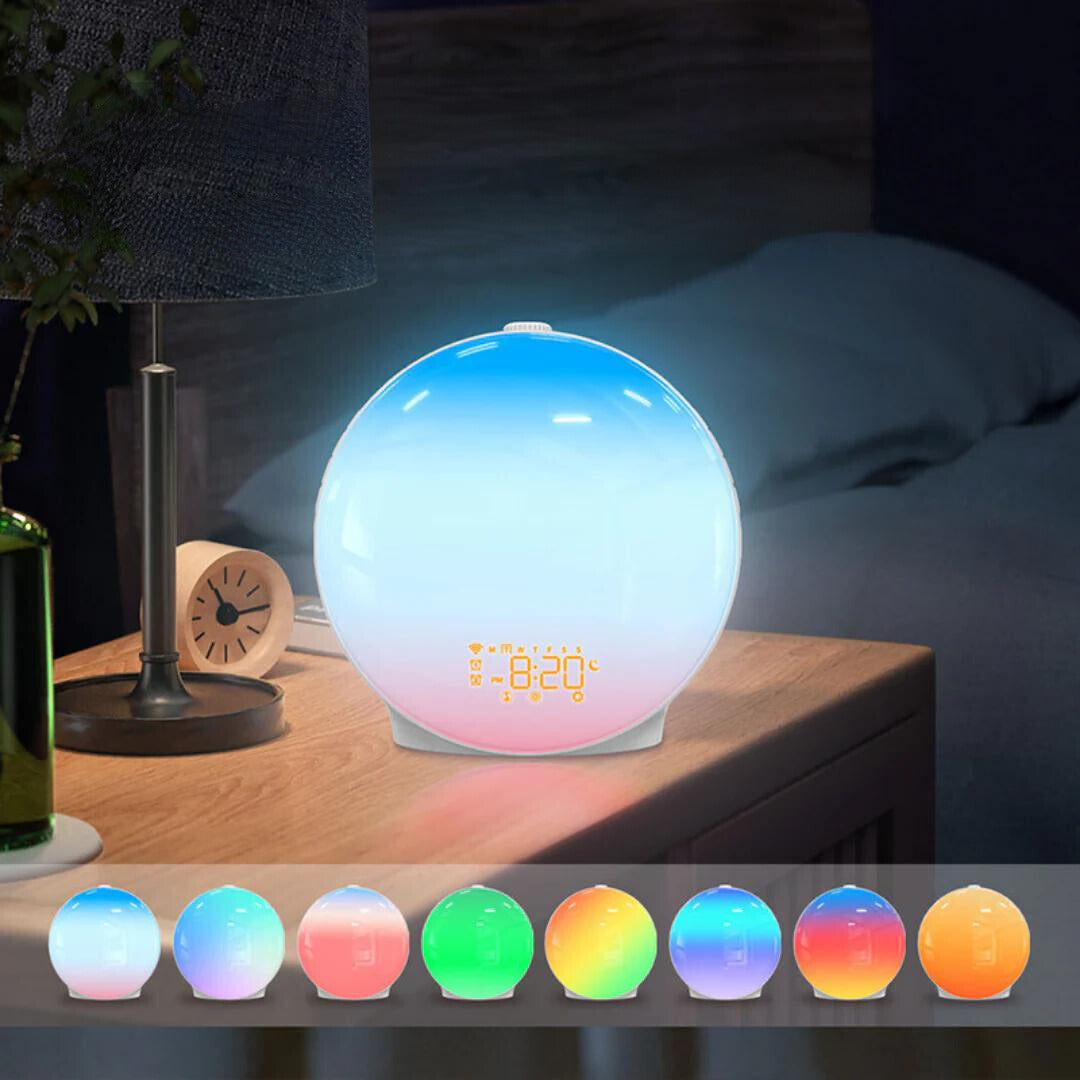 RiseGlow | Sunrise Alarm Clock – Gradual Brightness & Soothing Sounds