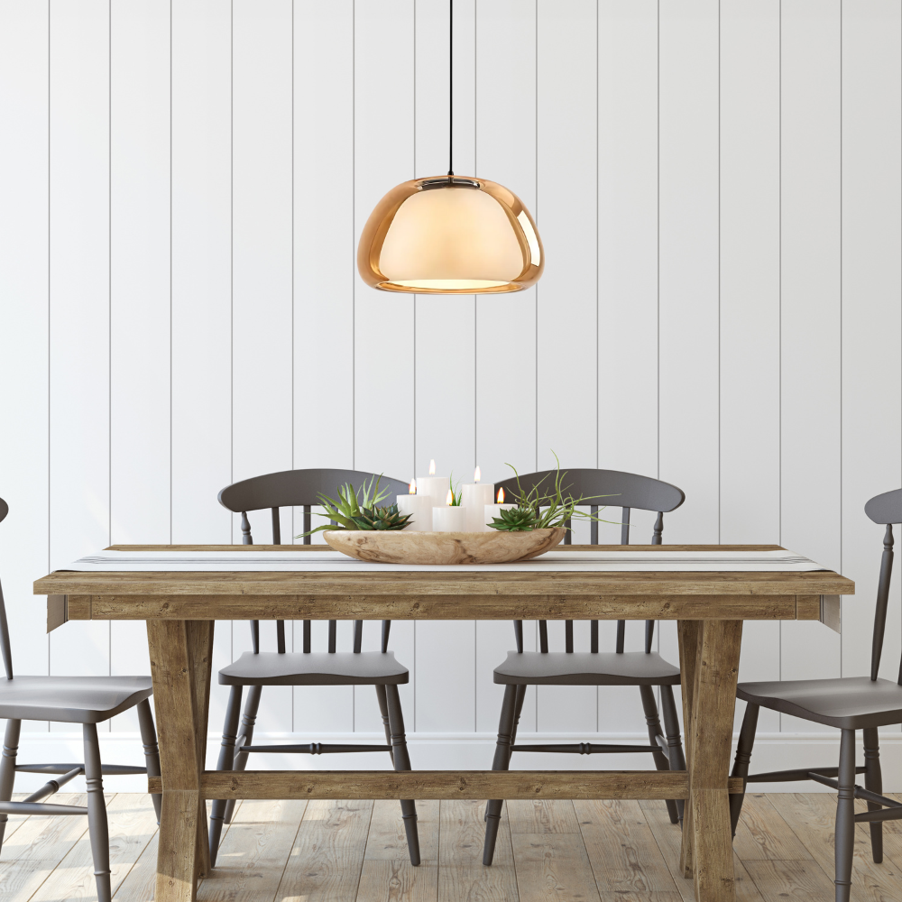 Transparent Glass Pendant Light with Crystal Dome, 120 cm Adjustable Cable - Modern Chandelier for Contemporary Interiors 4