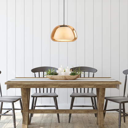 Transparent Glass Pendant Light with Crystal Dome, 120 cm Adjustable Cable - Modern Chandelier for Contemporary Interiors 4