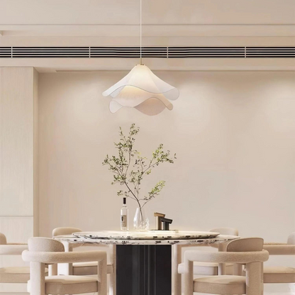 Modern Design Pendant Light with Soft Lighting, Adjustable Length in Black Metal and Opal Glass 2