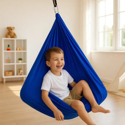 Swingelle - Hanging Pod Swing For Children Blue Decoluxe.co.uk