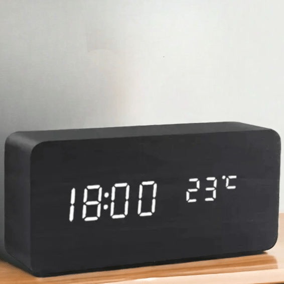 Timbrix - Voice-Activated Triangular LED Desk Clock Decoluxe.co.uk
