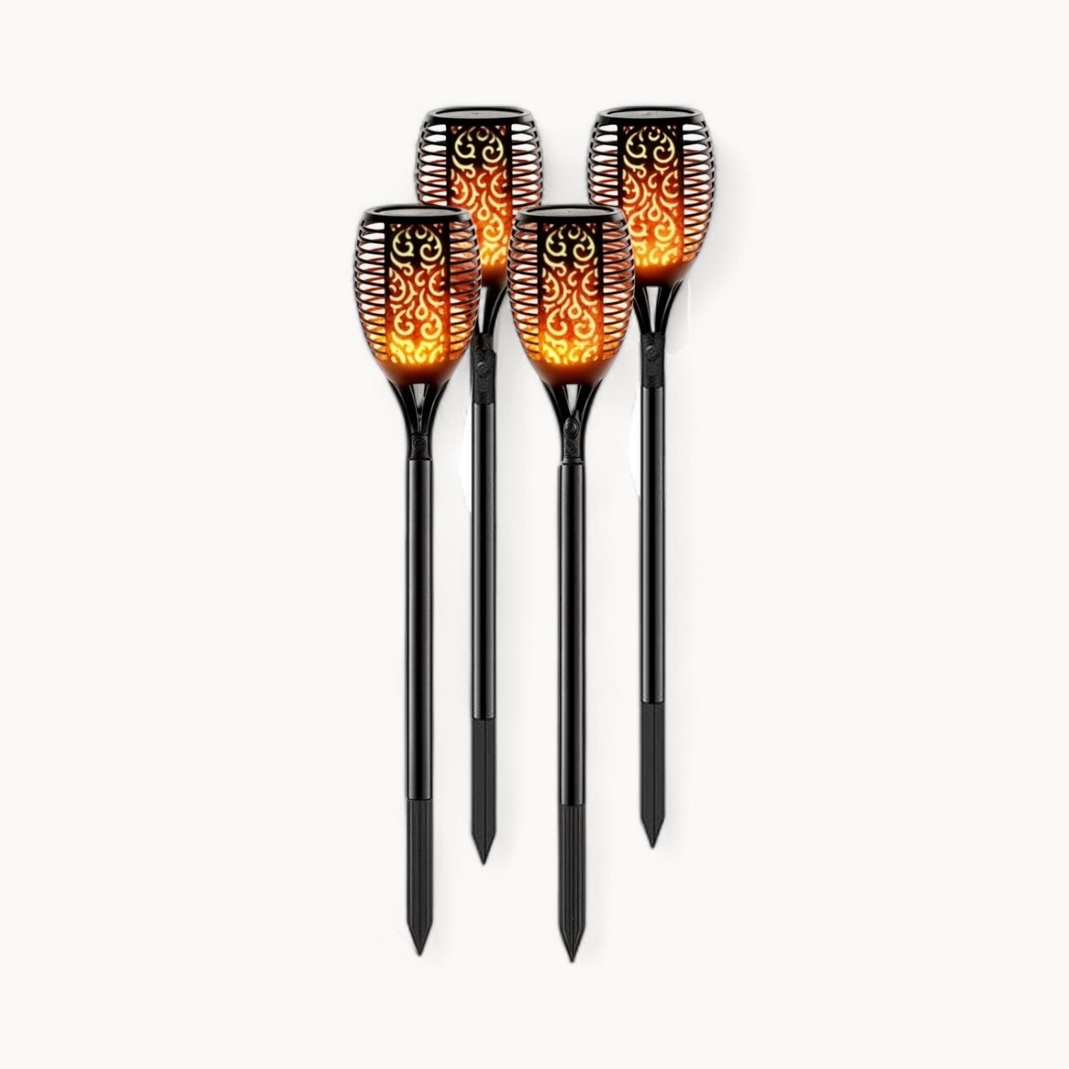 IP65 Waterproof LED Solar Garden Torches with 10-Hour Battery Life 1