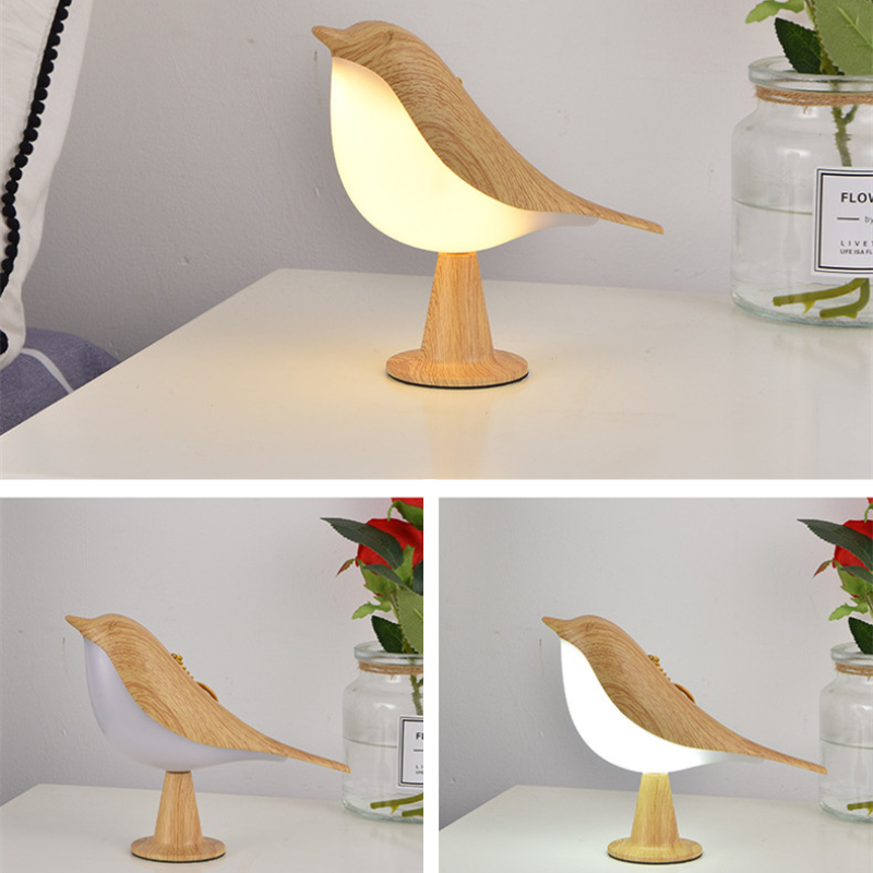 FeatherGlow | LED Night Lamp – Elegant Bird Shape with Touch Light