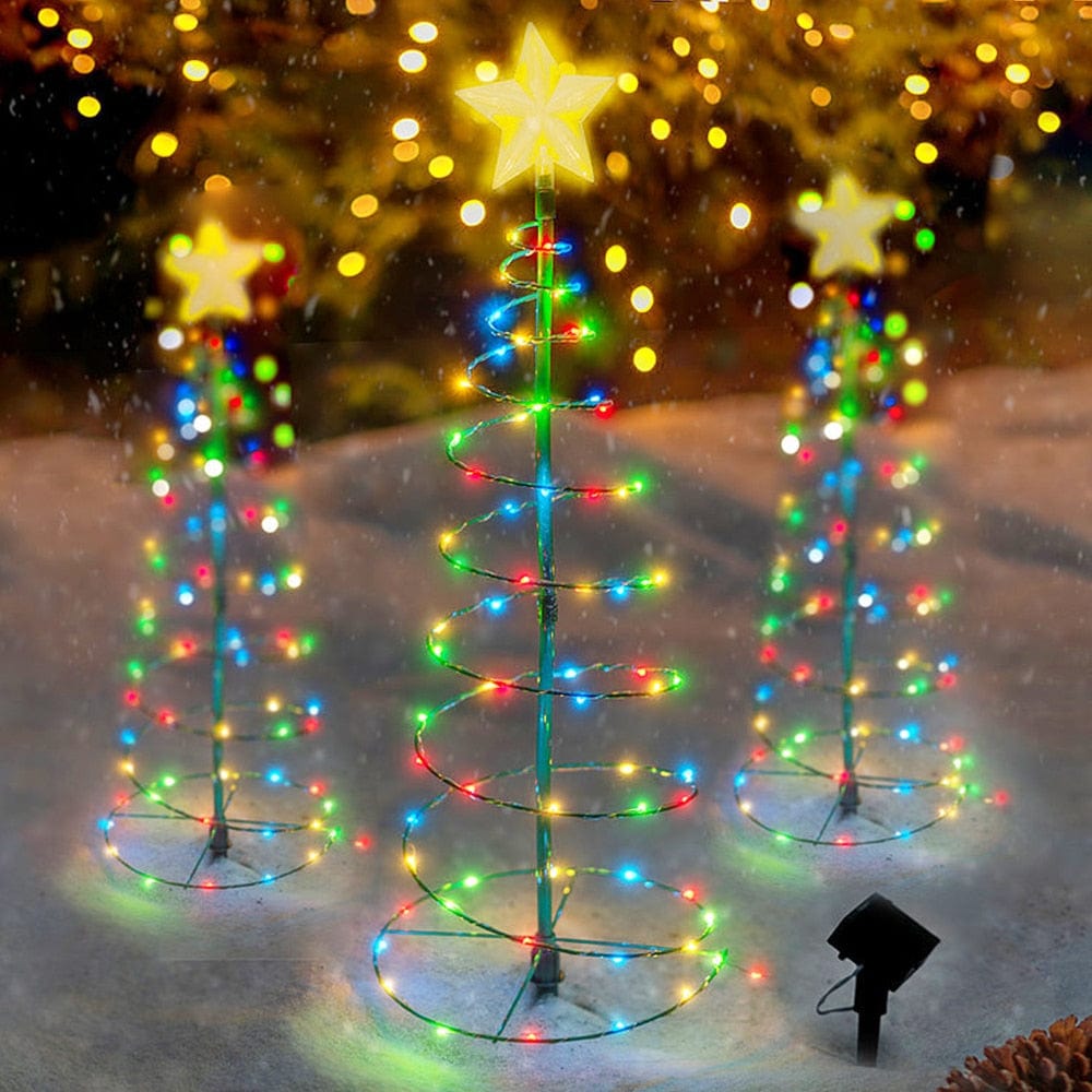 TwinkleCrest | Solar LED Christmas Decoration – Elegant & Eco-Friendly