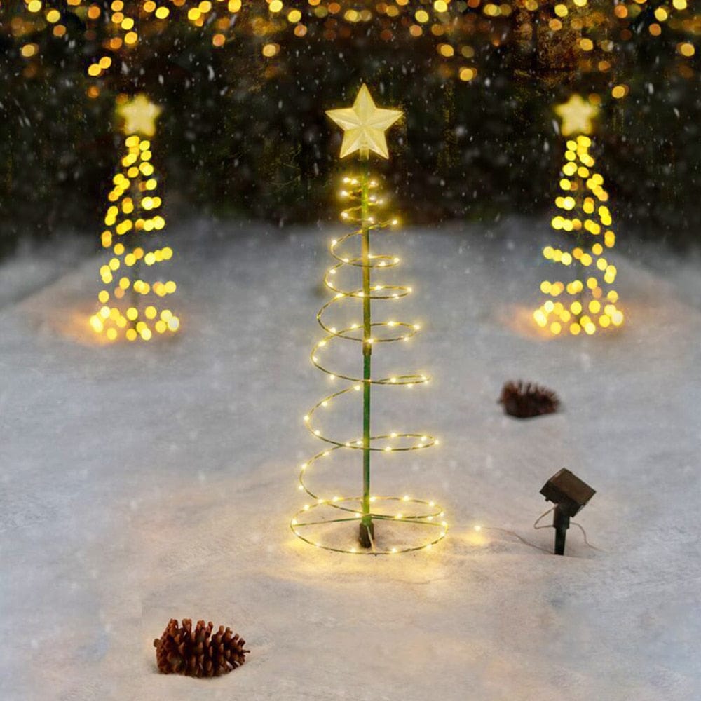 TwinkleCrest | Solar LED Christmas Decoration – Elegant & Eco-Friendly