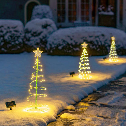 TwinkleCrest | Solar LED Christmas Decoration – Elegant & Eco-Friendly